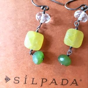 Silpada Jade Crystal Earrings
